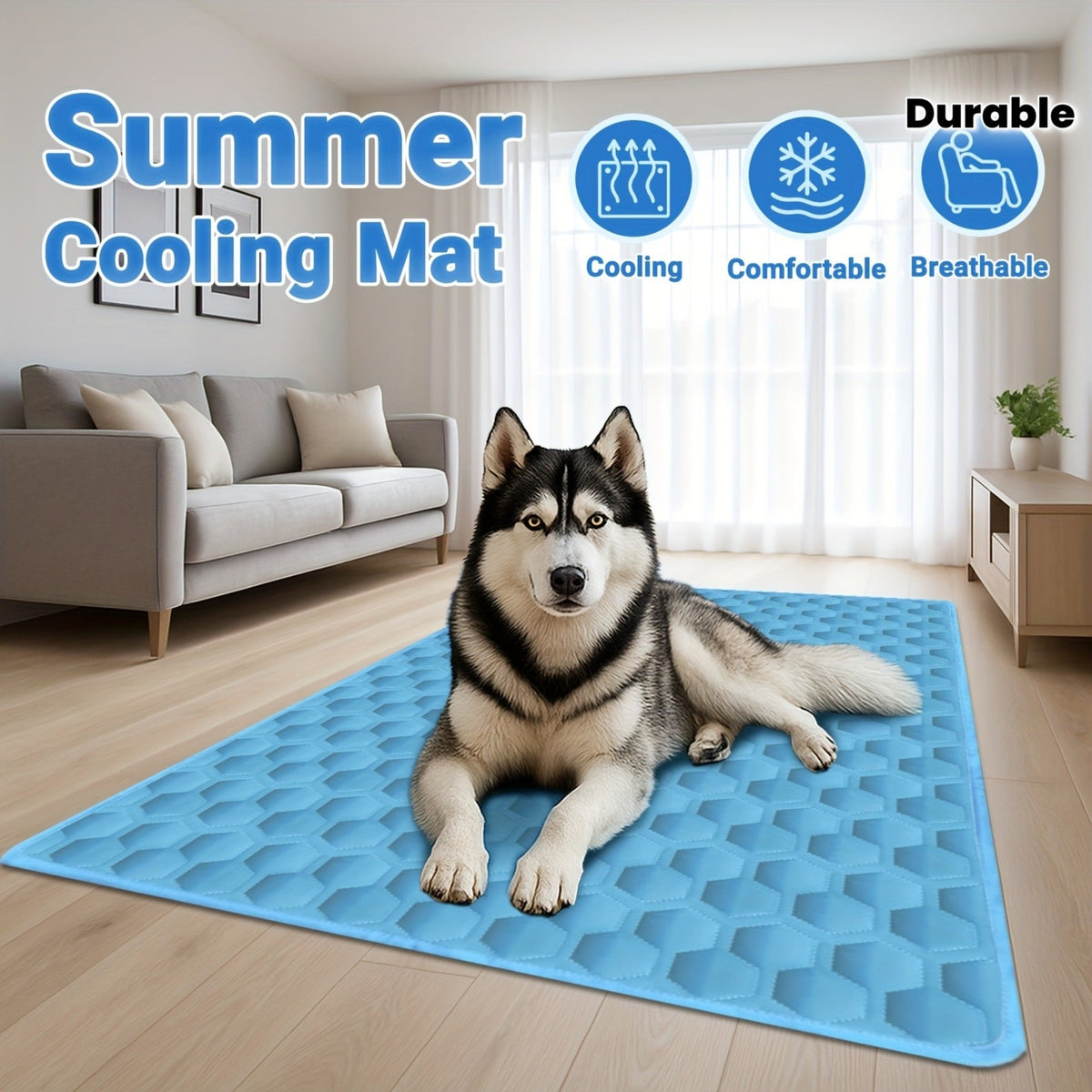 Pet Ice Mat Cooling Heat Relief Cat