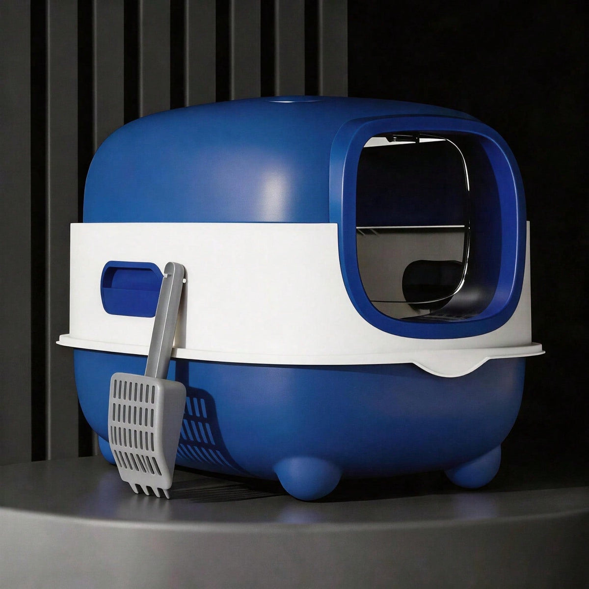 Fully Enclosed Cat Litter Box With Uv Sterilization Odor Control