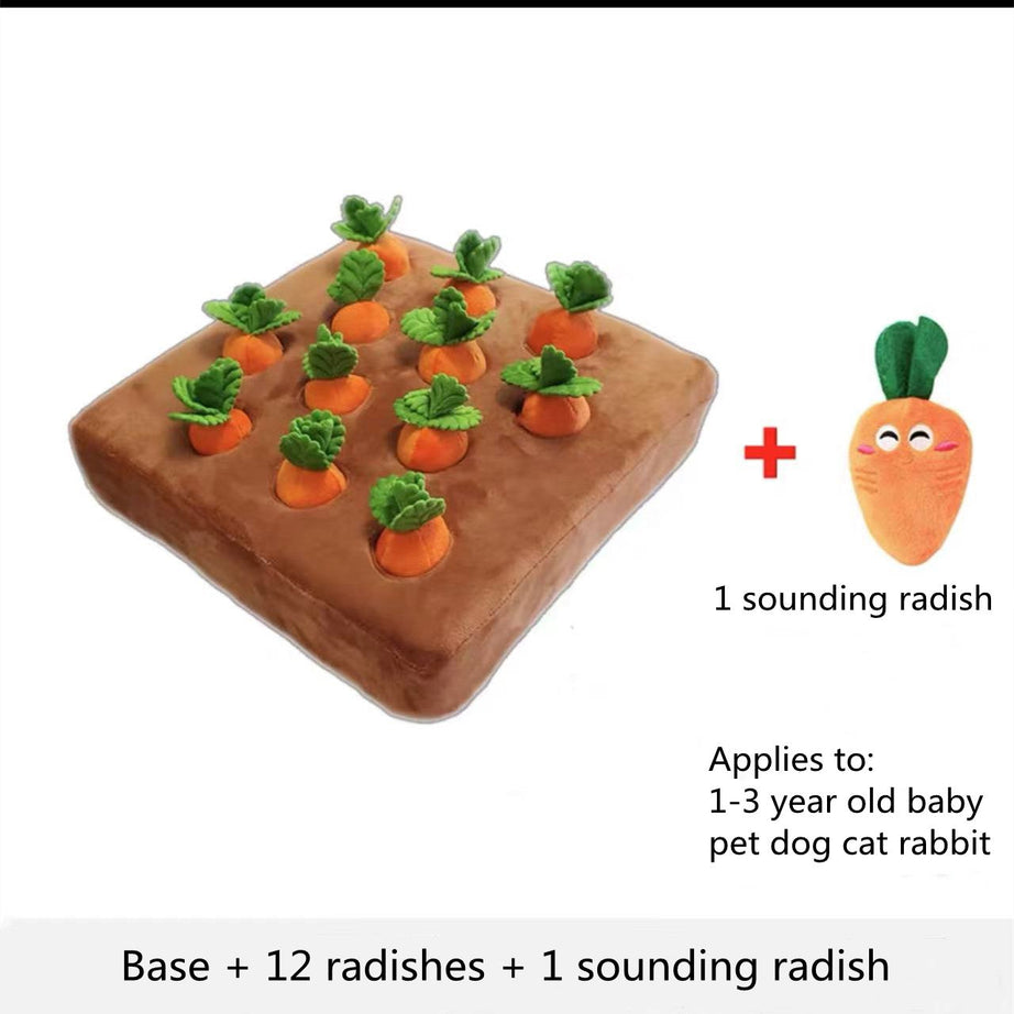 Pet Dog Toys Carrot Plush Toy Vegetable Chew For Dogs Snuffle Mat