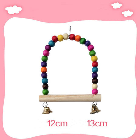 Parrot Bird With Toy Supplies Swing Ring Aerial Ladder Climbing