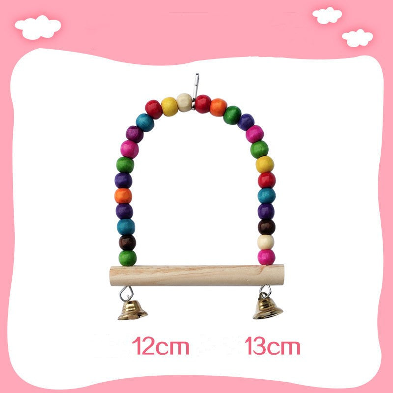Parrot Bird With Toy Supplies Swing Ring Aerial Ladder Climbing