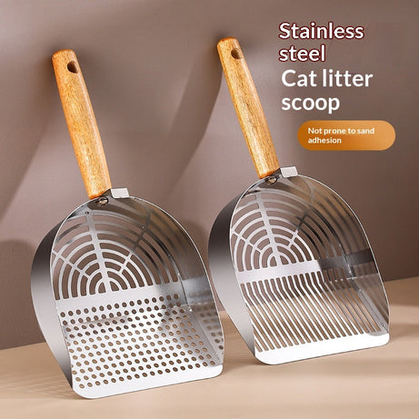 Simple Household Stainless Steel Cat Litter Scoop