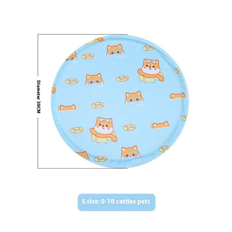 Pet Ice Mat Round Gel Dog Multifunctional Cooling Cool Pad