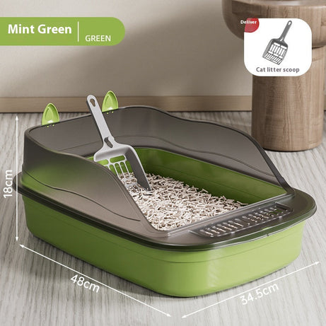 Oversized Litter Box High Fence Anti-splash Cat Toilet Extra Large