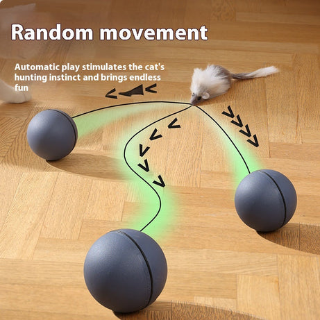 Cat Toys Mouse Teaser Ball Funny Moving Toy For Pets Dog Electric