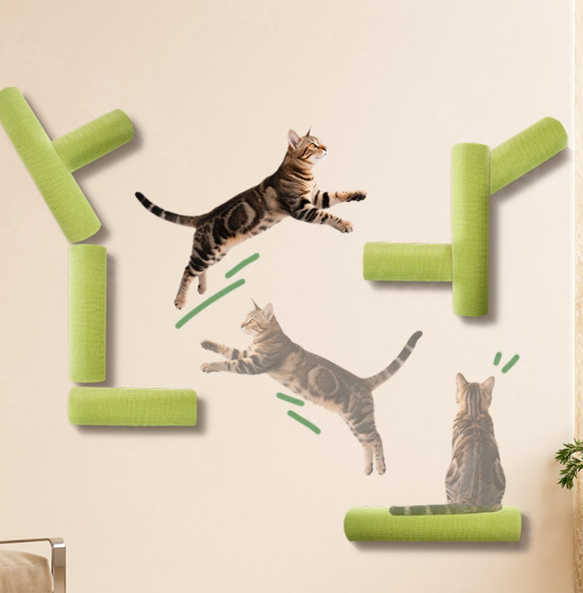 Cat Scratching Post Self-adhesive Wall Mounted Space Savings