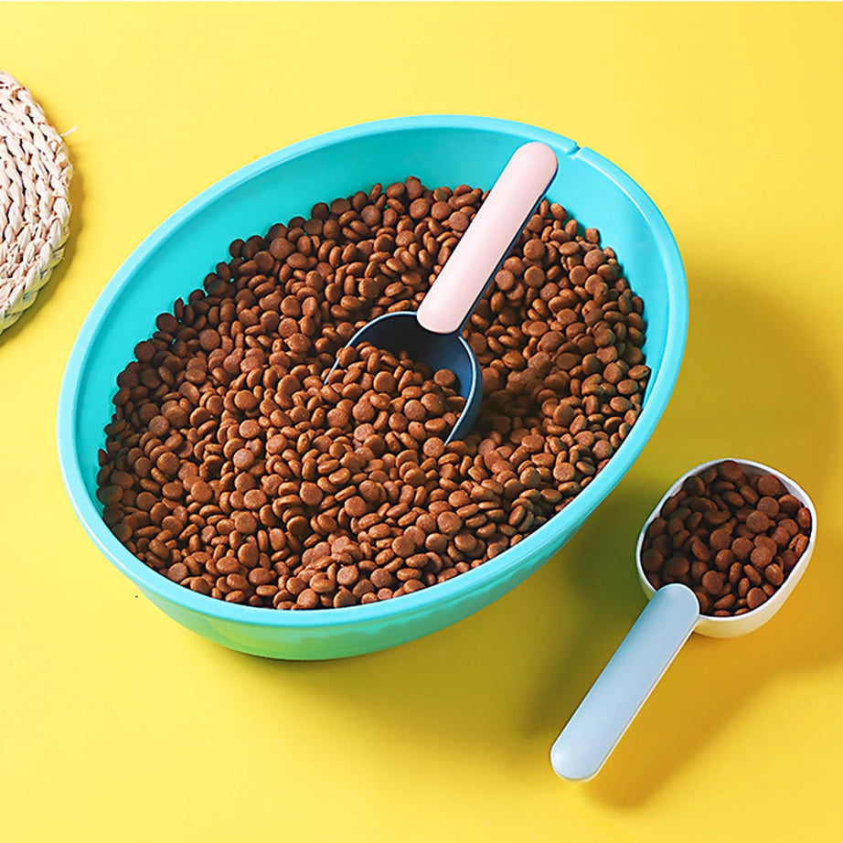 Pet Food Scoop With Ergonomic Bag Clip Handle For Cats Puppies