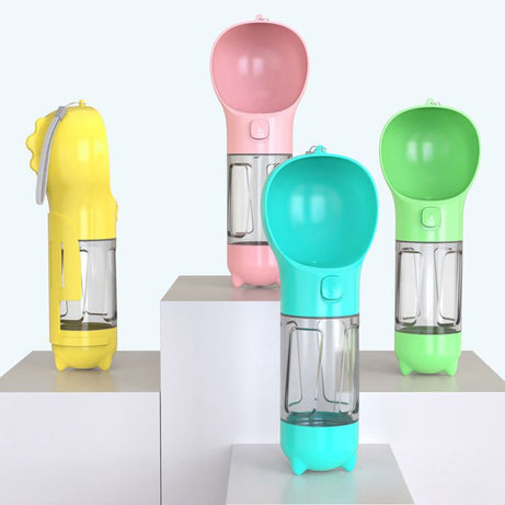 300 500ml Portable Multifunction Dog Water Bottle Food Feeder