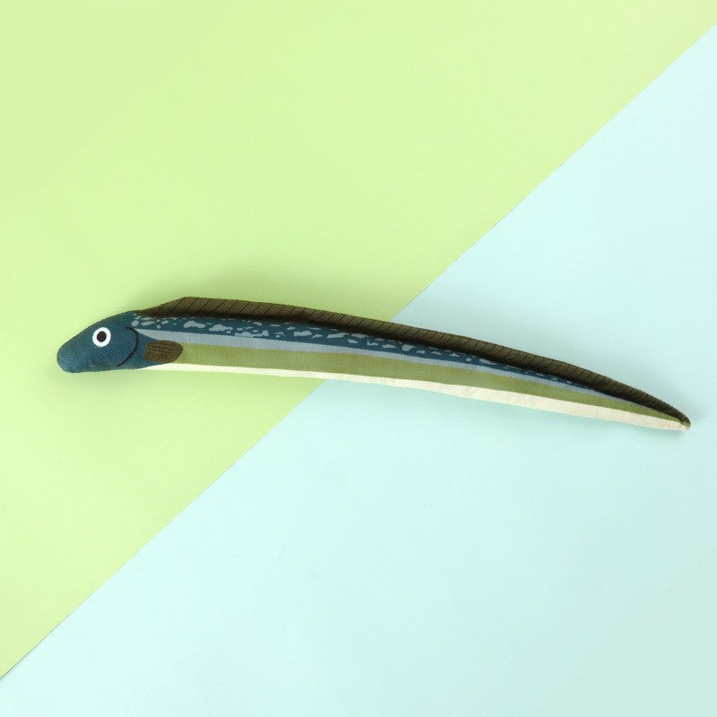 New Cat Toys Canvas Simulation Mint Fish Tease Stick Molars Pet