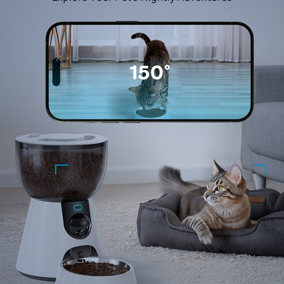 Automatic Cat Feeder With Camera 1080p Hd Video Night Vision 5g