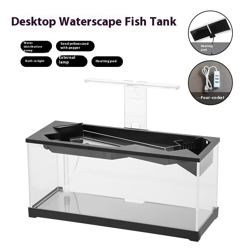 Acrylic Filter Circularly Heating Lighting Integrated Lazy Aquarium