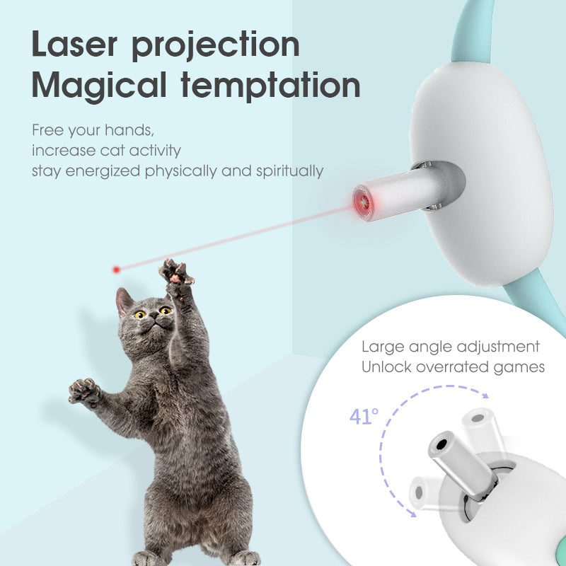Automatic Cat Toy Smart Laser Teasing Collar Electric USB Charging