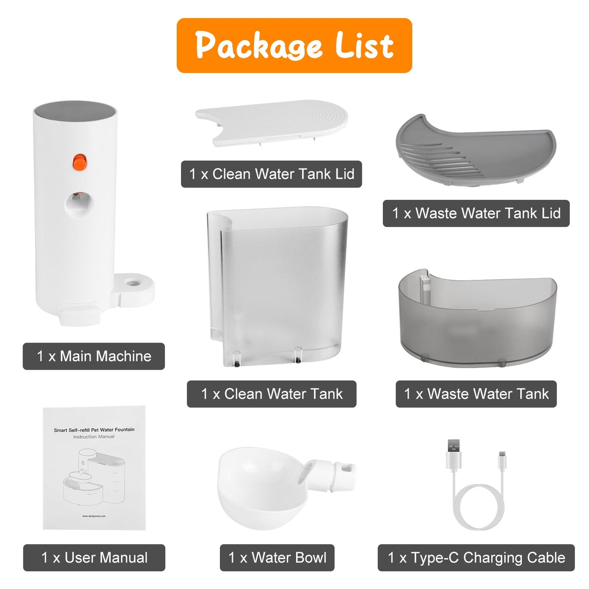 1pc Smart Pet Water Fountain Automatic Cat Dispenser 3l Cordless