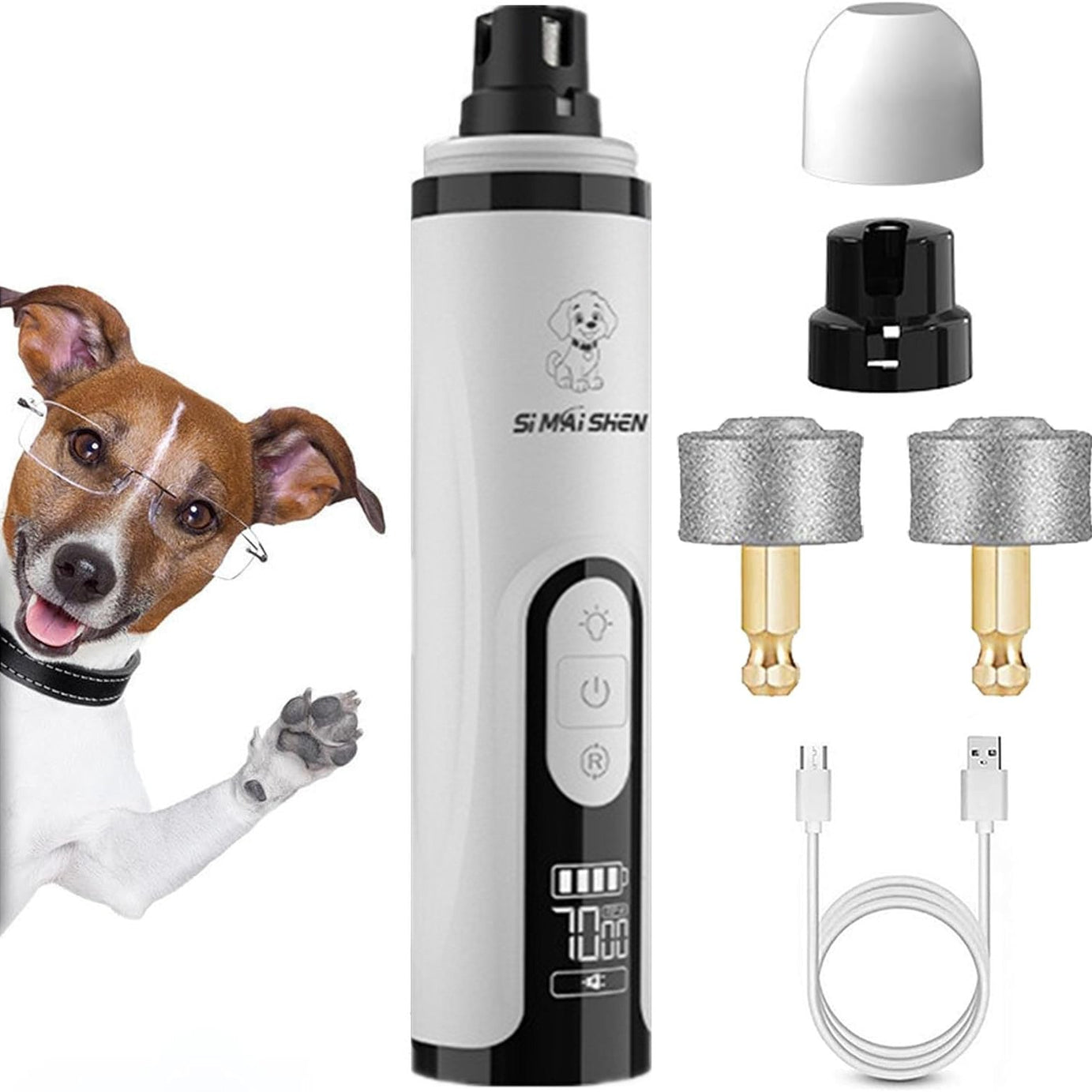 Pet Nail Grinder Highpower LED Dualightwith Bloodline Detection