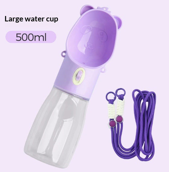Pet Water Cup Portable Bottle Outdoor Dog Drinking Fountain Feeding