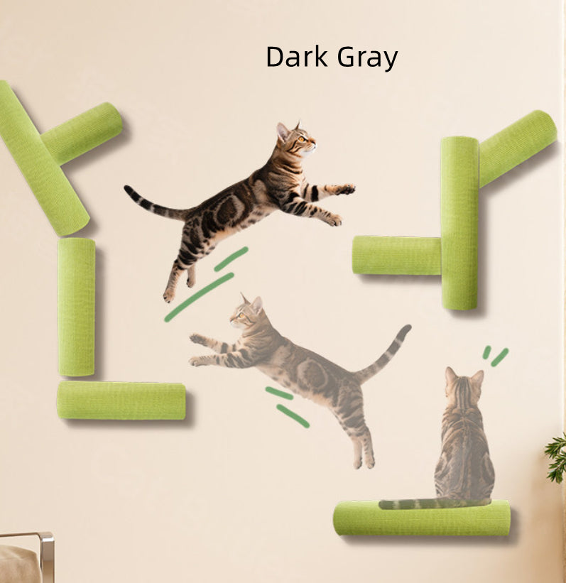 Cat Scratching Post Self-adhesive Wall Mounted Space Savings