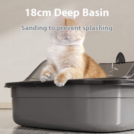 Oversized Litter Box High Fence Anti-splash Cat Toilet Extra Large