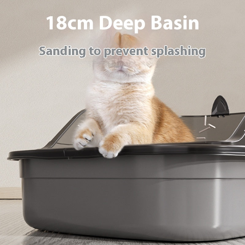 Oversized Litter Box High Fence Anti-splash Cat Toilet Extra Large