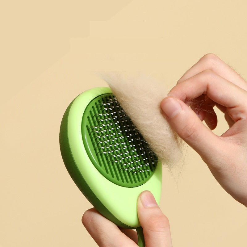 Creative Cat Grooming Comb Portable Massage Brush One-button Remove