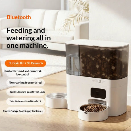 Cat Smart Water Fountain And Automatic Feeder