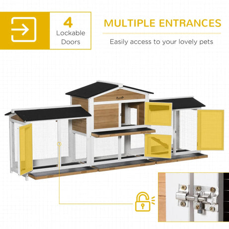 Wooden Rabbit Hutch Bunny Cage Pet Playpen House Enclosure