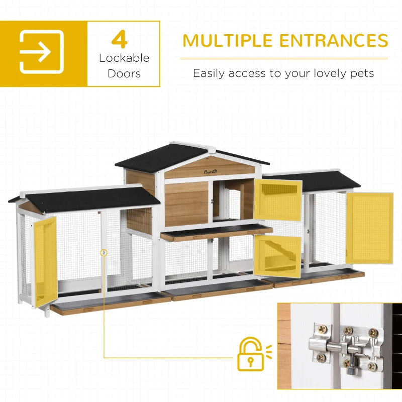 Wooden Rabbit Hutch Bunny Cage Pet Playpen House Enclosure