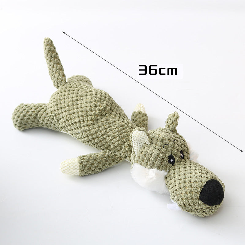 Plush Cartoon Puppy Dog Toy Pet Chew Squeak Toys For Small Dogs