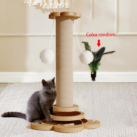 Large Tall Cat Scratching Post Strong Natural Sisal Pole Heavy Duty