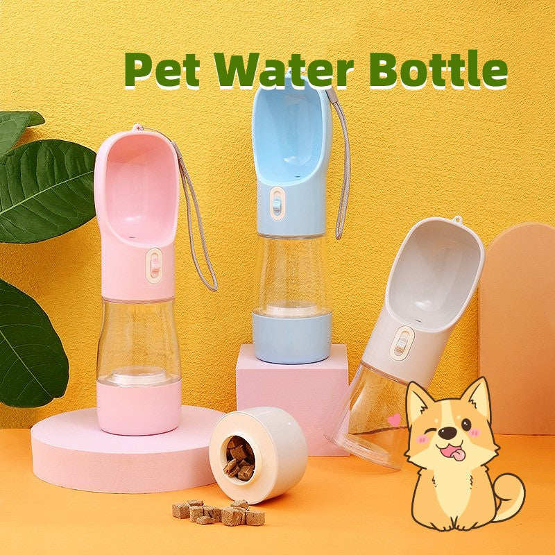 Pet Dog Water Bottle Feeder Bowl Portable Food Pets Outdoor Travel