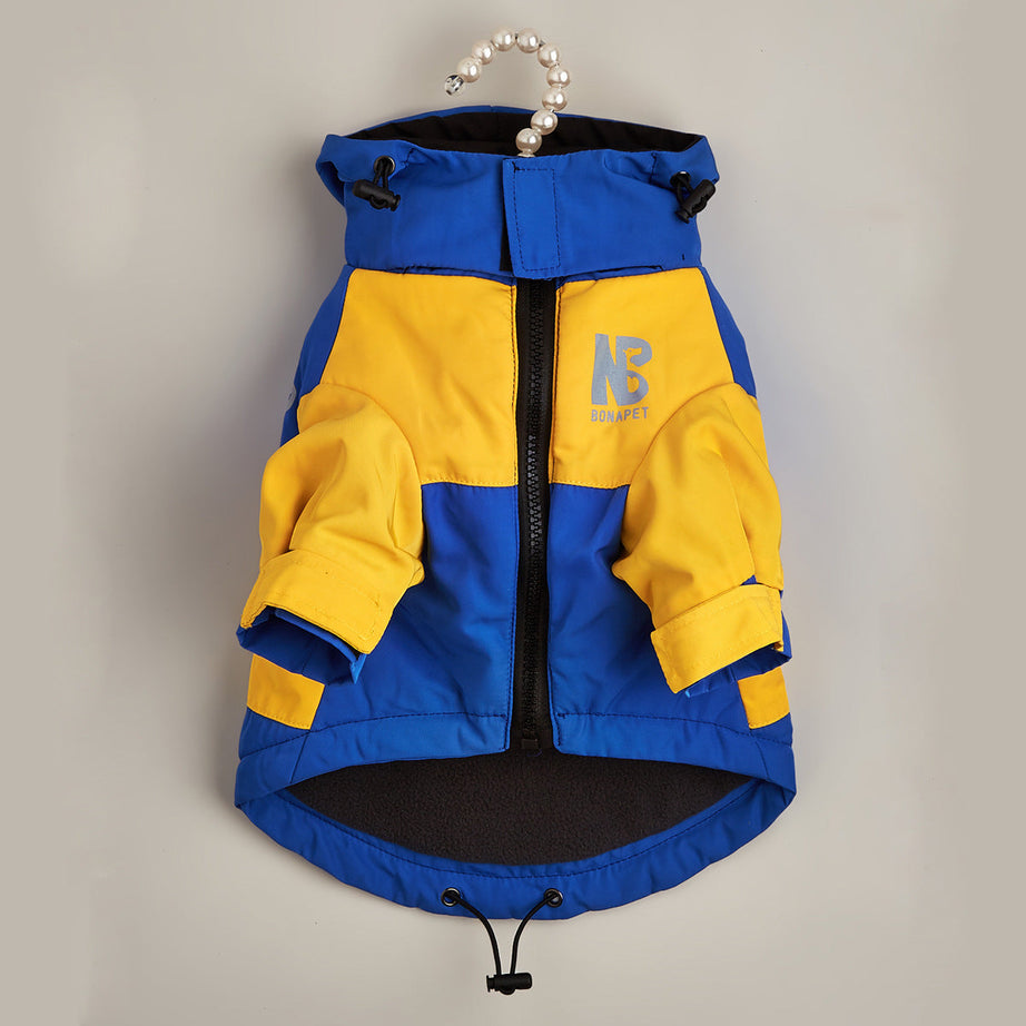 Dog Clothes Jacket Autumn And Winter Waterproof Warm Raincoat