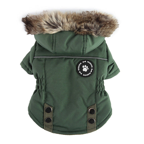 Pet Winter Cotton Dog Clothes Zipper Jacket Supplies