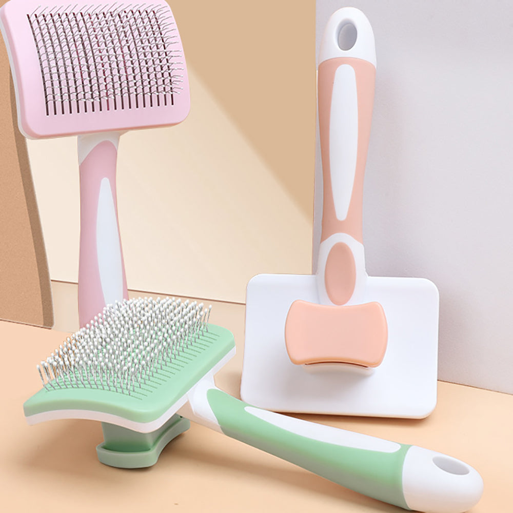 Self Cleaning Slicker Brush For Dogs Cats Pets-one Click