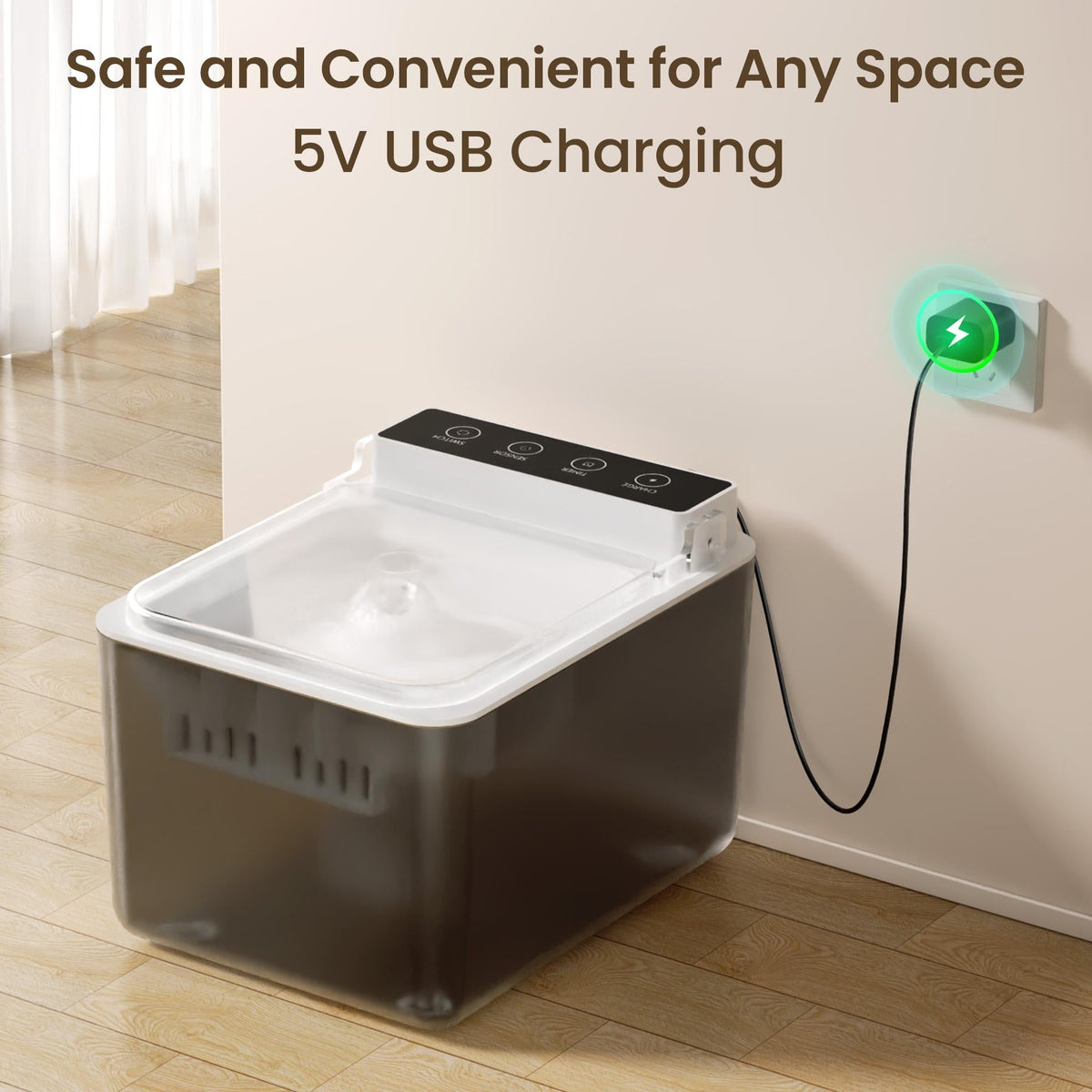 Wired Automatic Pet Fountain Dog Water Dispenser Sensing Function
