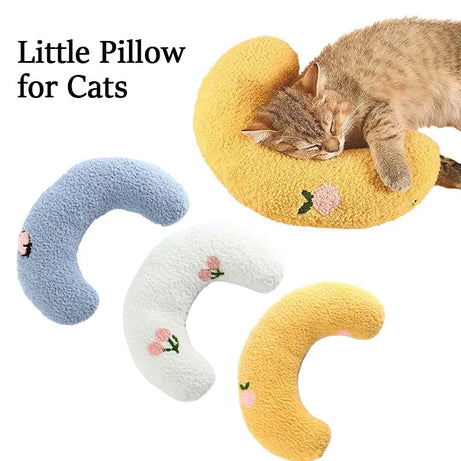 Little Pillow For Cats Fashion Neck Protector Deep Sleep Puppy (3 Pieces & Blue And White)