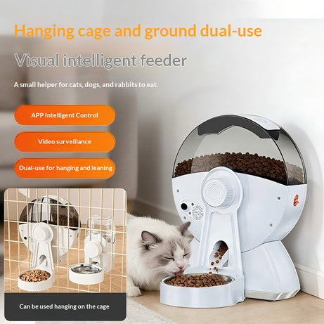 Pet Smart Feeder With Hd Camera Automatic Feeding Device