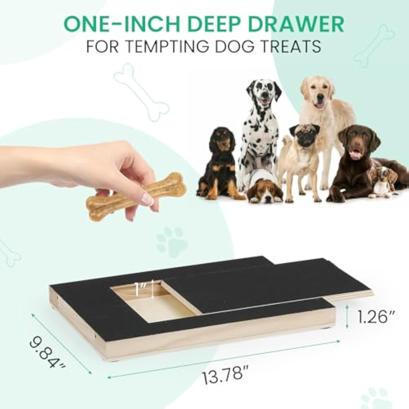Dog Nail Scratch Board File Grinder Pad For Nails With Treat Box