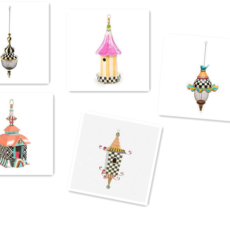 Metal Bird Feeder Creative Pattern Birdhouse Hanging Decor Garden