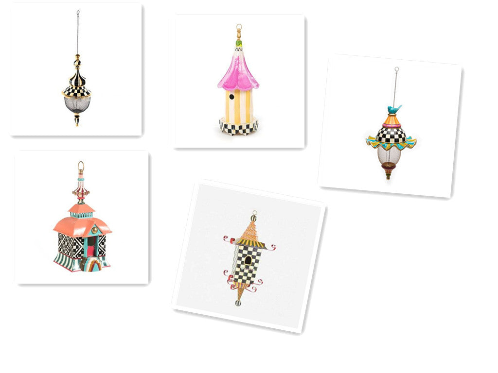 Metal Bird Feeder Creative Pattern Birdhouse Hanging Decor Garden