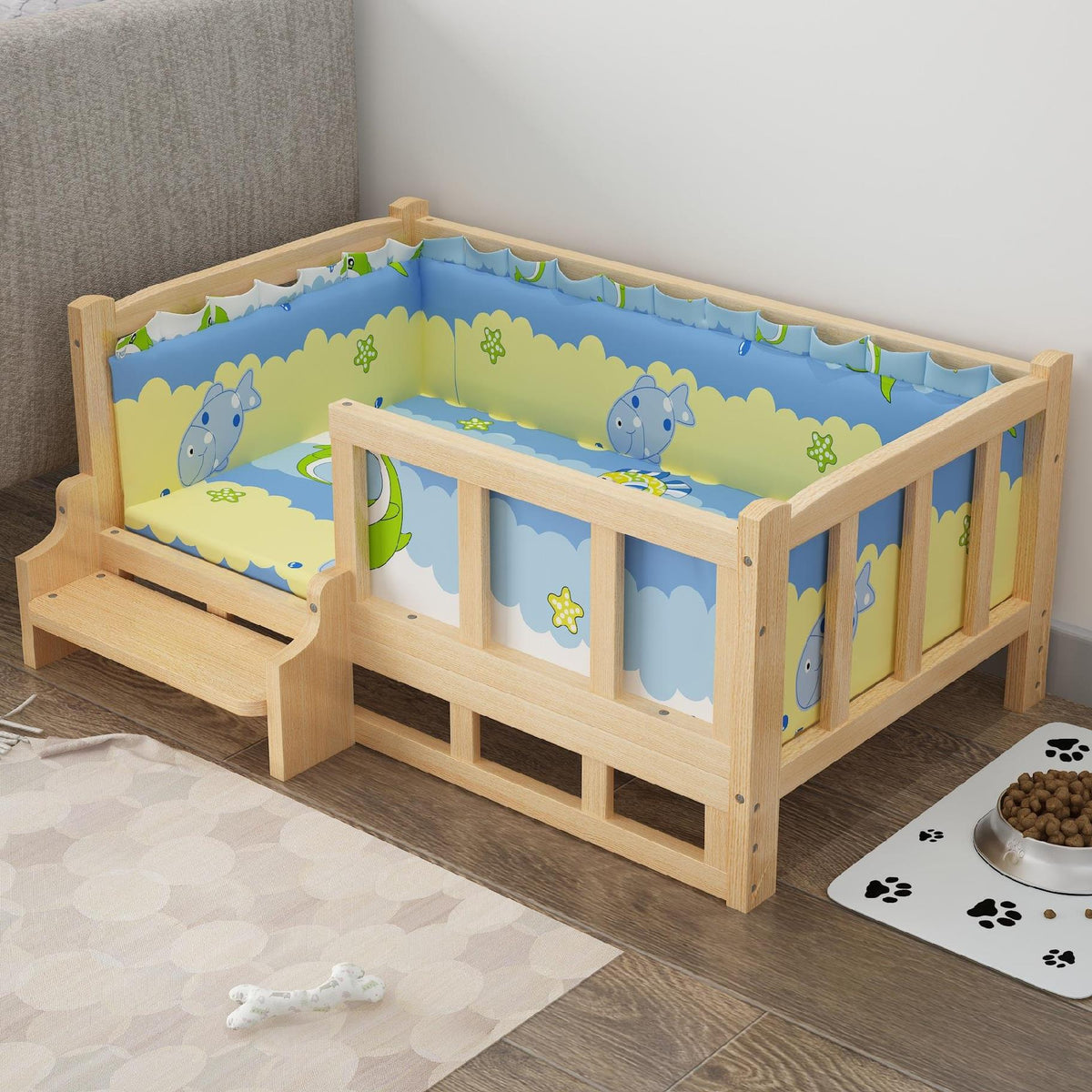 Bed Summer Wooden Pet Dog
