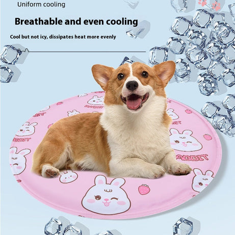 Pet Ice Mat Round Gel Dog Multifunctional Cooling Cool Pad