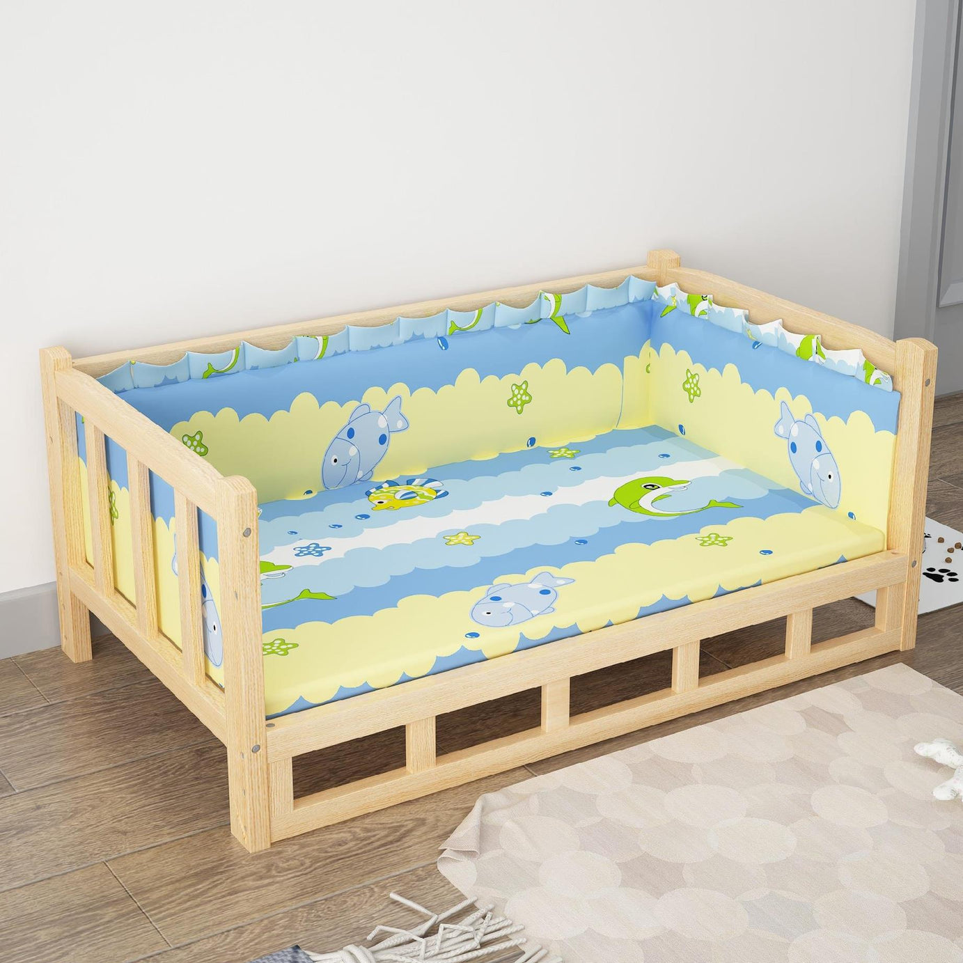 Bed Summer Wooden Pet Dog