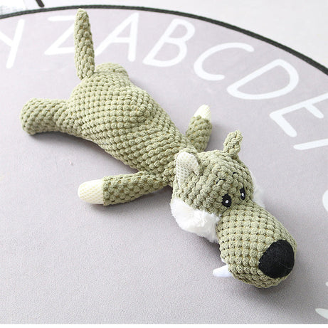 Plush Cartoon Puppy Dog Toy Pet Chew Squeak Toys For Small Dogs