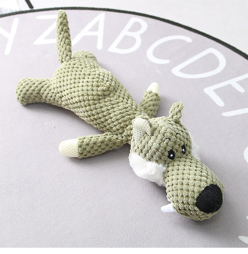 Plush Cartoon Puppy Dog Toy Pet Chew Squeak Toys For Small Dogs