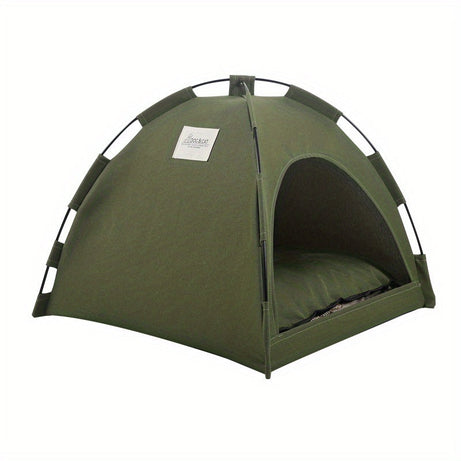 Cat Tent Bed With Removable Non-slip Soft Pad Portable Pet Cave