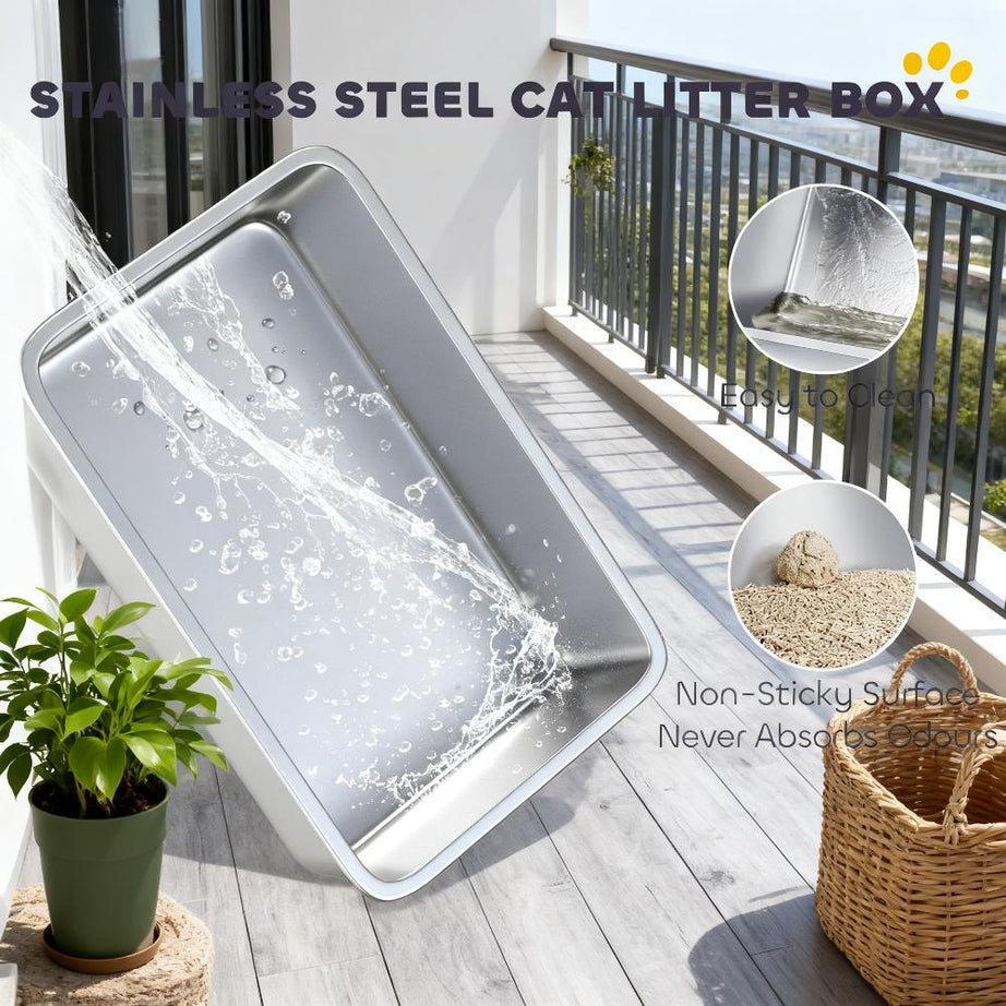 Cat Litter Box Stainless Steel Scoop
