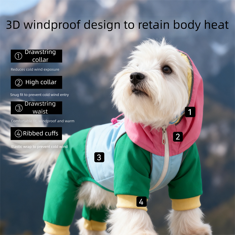 Waterproof 4-leg Dog Jumpsuit With Hood New Release Pet Outdoor