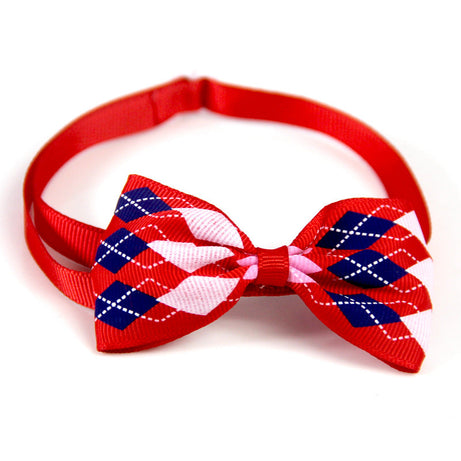 Plaid Pet Tie Cat Dog Scarf Accessories Pet
