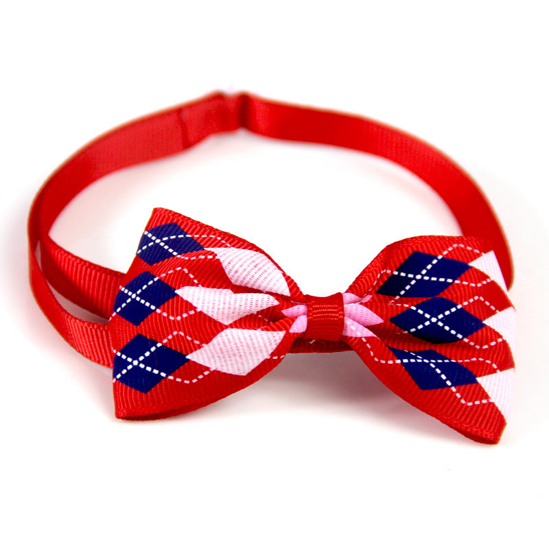 Plaid Pet Tie Cat Dog Scarf Accessories Pet