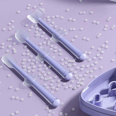 Pet Toothbrush Purple Cat Silica Gel Brush Clear Up Bad Breath