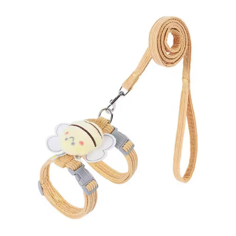 Kitten Harness Vest With Wing Decoration Strap Set For Cats